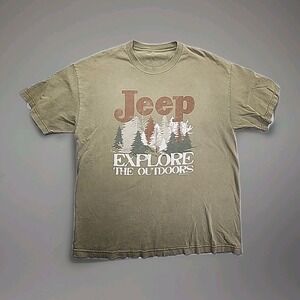 JEEP SPIRIT SHIRT MENS LARGE Explore The Outdoors Olive Green